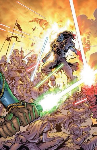 (11) As the New Sith War raged, Mandalorians were not immune from the galaxy-wide conflict. By 1060 BBY, Mandalore had been decimated by Candorian plague. Pirates & raiders had made Mandalorian space lawless to the point where Mandalorian defensive ships gathered in caravans. 