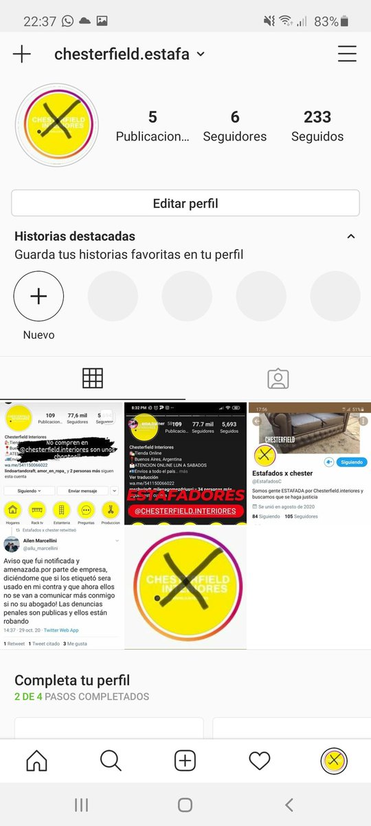 Melani05526370's tweet photo. @EstafadosC gente, hoy abrí una cuenta en IG @chesterfield.estafa. Los que puedan los invito a sumarse, cuántos más seamos mejor... https://t.co/uqnIAfrcqd