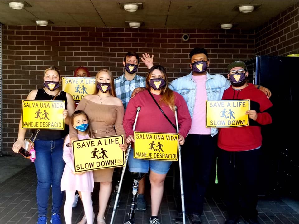 StreetsR4Every1's tweet photo. Press conference today for safer streets with the newly formed SAFE South LA chapter and LAPD South Traffic Division, the apprehension of the hit and run driver who killed Jorge Guerra on July 8 while he was riding his bicycle. #endHitandRuns #SaveALife #SafeStreetsinSouthLA https://t.co/sjvHEBvCND
