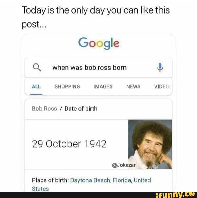 Happy Birthday to the legend Bob Ross 