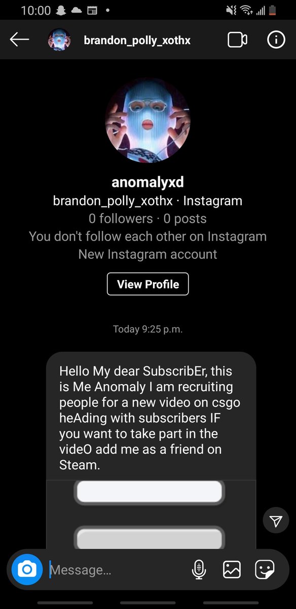 Alex_Spinali's tweet photo. @anomalyxd this guy impersonating you on insta smh https://t.co/4pEqcj4Npj