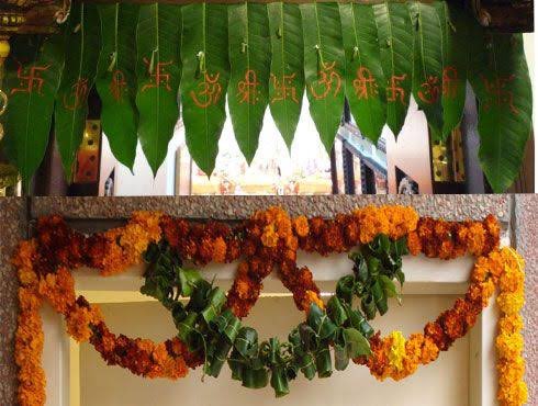 In Ugadi festival of Karnataka and Andhra Pradesh, front door is decorated with Neem and mango leaves to ward off negative energy and evil spirits.On festival day, tender Neem flowers mixed with jaggery are eaten. This symbolises that life is a mixed bag of sweet and bitter.