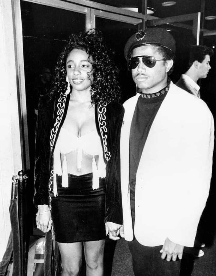 Happy birthday Randy Jackson with Karyn White.   