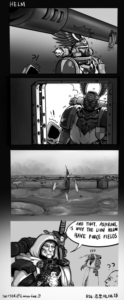 Anyone wondered why the Lion Helm have built-in force field generator? #warhammer40k #warhammer #warhammer40000 #darkangels 