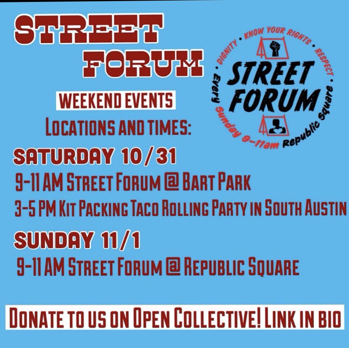 Events for this upcoming weekend and how to help friends prepare for winter!!! DM for more info.