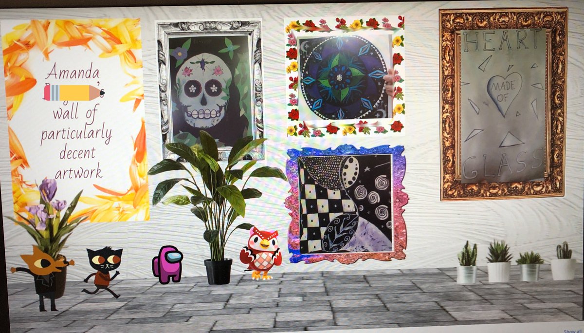 MsMcLeanArtroom's tweet photo. Art is starting to wrap up and Monday I will be in a different Pod. As a final project my 5-8th graders used the last week of art to designed and create their own virtual museums to show off their work. They rocked it! #Conval #SMSart #MsMcleansArtroom https://t.co/Qdsyc6QB96