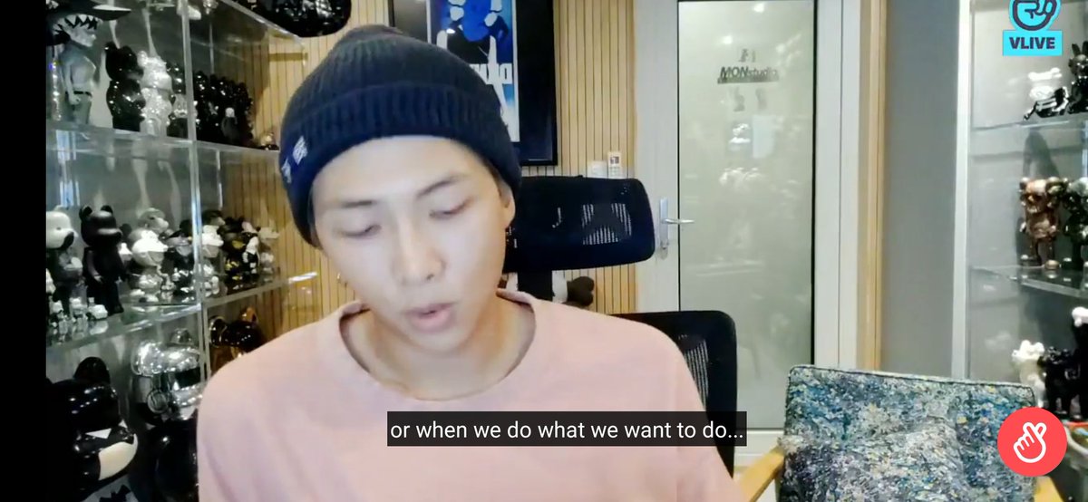 +to which RM said, if you look into the mirror everyday-you'll see yourself with innumerable imperfections, you might not be looking like someone you desire to look like- but even they desire to look like someone.