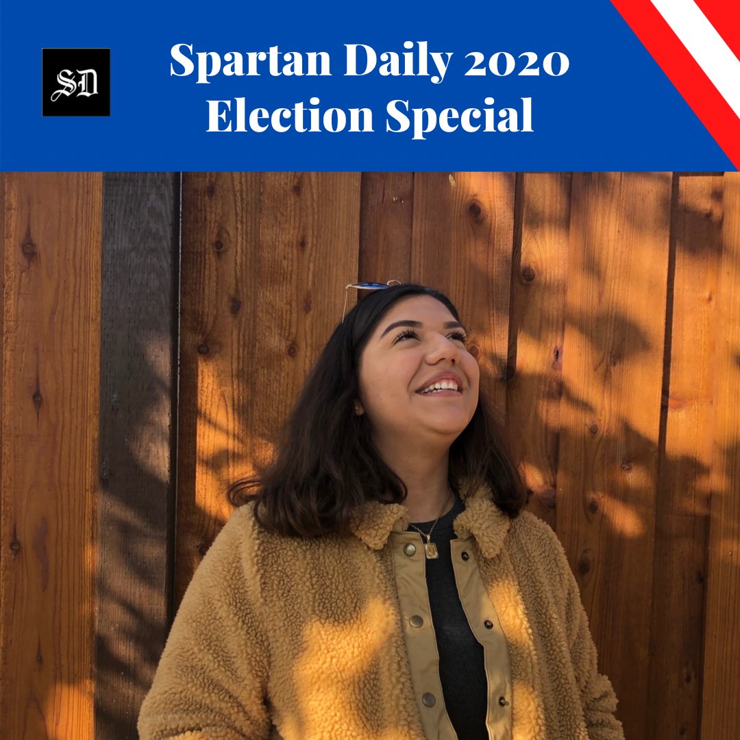 SpartanDaily's tweet photo. Sociology junior Marley Harr said that as a first-time voter, she feels like women in minority groups tend to consider others and vote for their best interests.

Writer: Isalia Gallo 
Photo courtesy of Marley Harr 

Read the full story here: https://t.co/dFVBCUzNvg https://t.co/HGA2f6kbMT