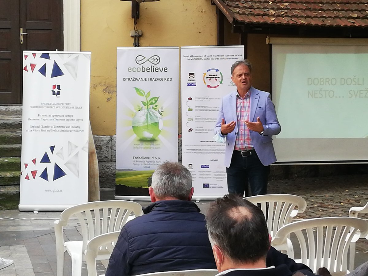 #Events: We have organized a Mushroom day together with the Serbian Regional Commerce Chamber last October 15. We were talking about the advantages and benefits of the SmartMushroom project and the point where the project is. 

#Biogas #Mushrooms #CircularEconomy #Biowaste