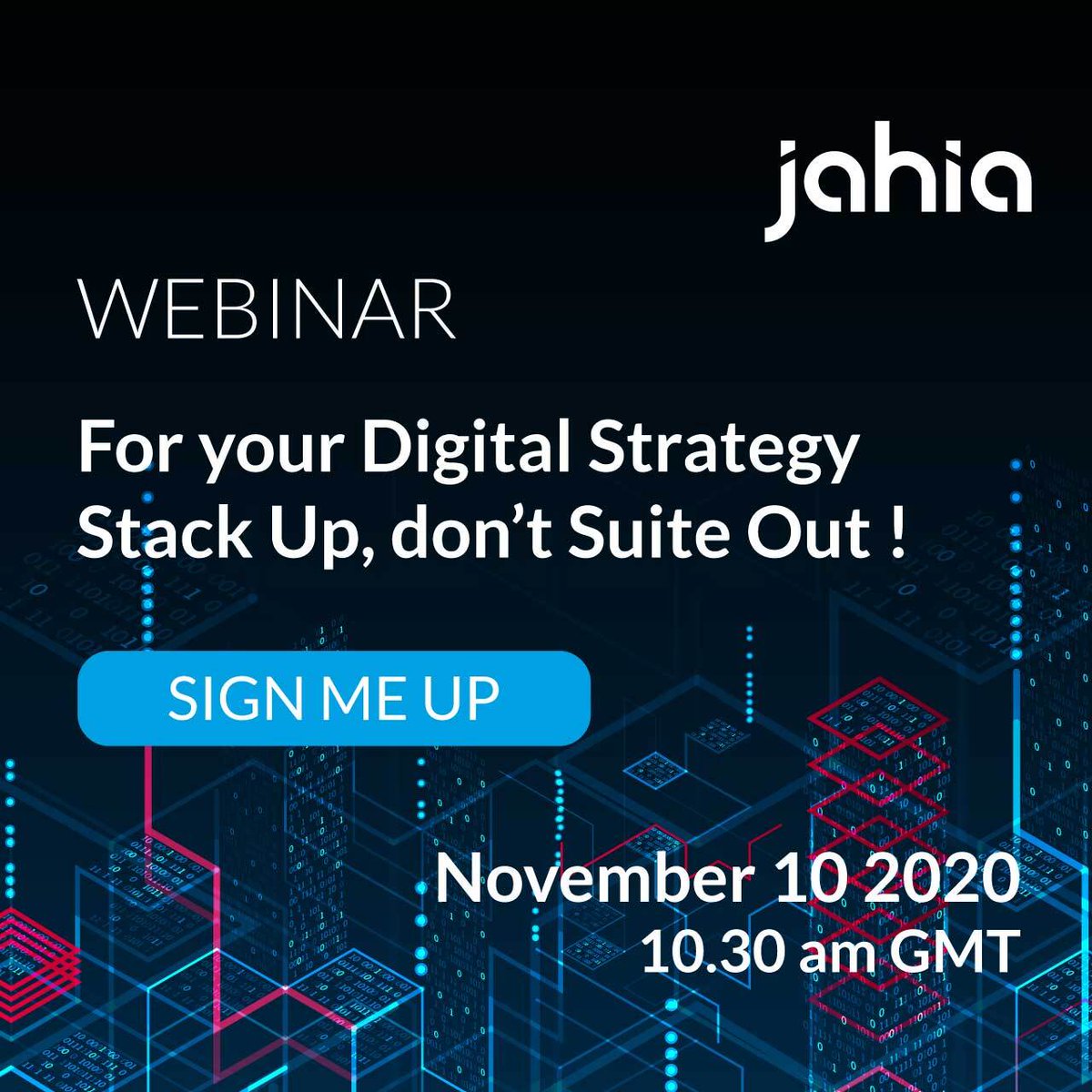 Jahia's tweet photo. Still deciding between a stack and an application suite for your marketing solution? Then join our live #webinar to help you make the best choice for your organization 🗓️ Nov. 10 at 10:30AM GMT, sign up now: https://t.co/rT8DYaVQw6 #MakeDigitalSimpler #Martech #DXP https://t.co/3bQLdf7Bge