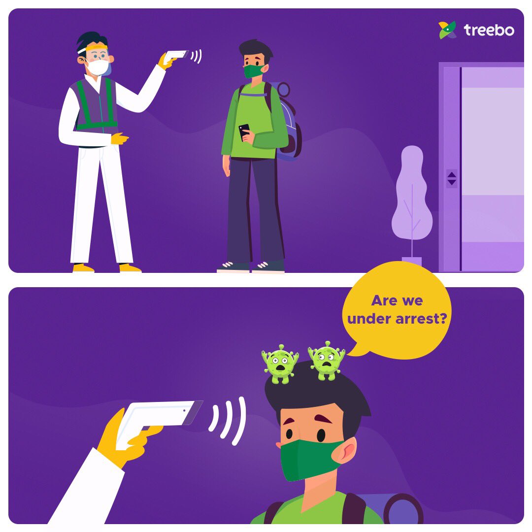 TreeboClub's tweet photo. Under Treebo Hygiene Shield, we try to make your stay safe and comfortable.
Our staff use Contactless Temperature Guns to monitor the temperature of guests and staff regularly.
.
.
.
.
#treebohotels #treebo #TreeboHygieneShield #StaySafeWithTreebo #safety https://t.co/Qy1NAEOERU