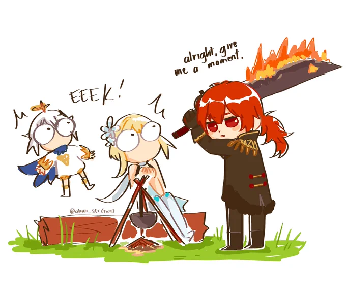 cooking when amber isnt in my team

#GenshinImpact #diluc #paimon #lumine #原神 
