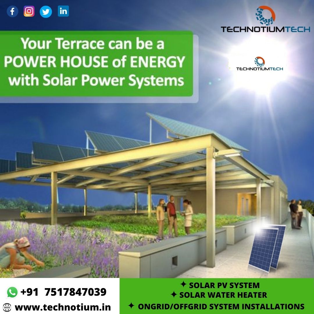 TechnotiumT's tweet image. YOU CAN USE YOUR TERRACE AS A POWER HOUSE OF ENERGY BY INSTALLING SOLAR SYSTEMS. START EARNING AND SAVING AT THE SAME TIME WITH TECHNOTIUM TECH. CALL OUR TEAM TO KNOW MORE ON 7517847039. #solarenergy #solarpowerhouse #technotiumtech #savingwithtechnotiumtech #solarpower
