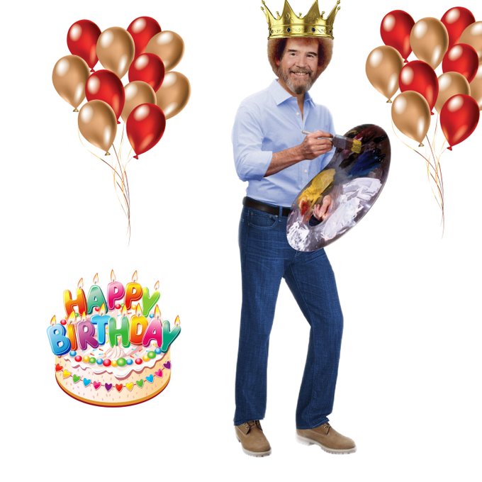 Since it is Bob Ross\s birthday I decided to celebrate. Happy birthday king.  