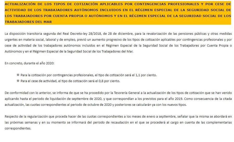 dlacalle's tweet photo. Hoy los #Autonomos se despiertan, como regalo, con un recargo en su cuota retroactivo al 1 de enero de parte del gobierno que no iba a "dejar a nadie atrás".

Los que no han podido pagar Seguridad Social por la asfixia económica tendrán un recargo del 10%. https://t.co/r5LxbQQH07