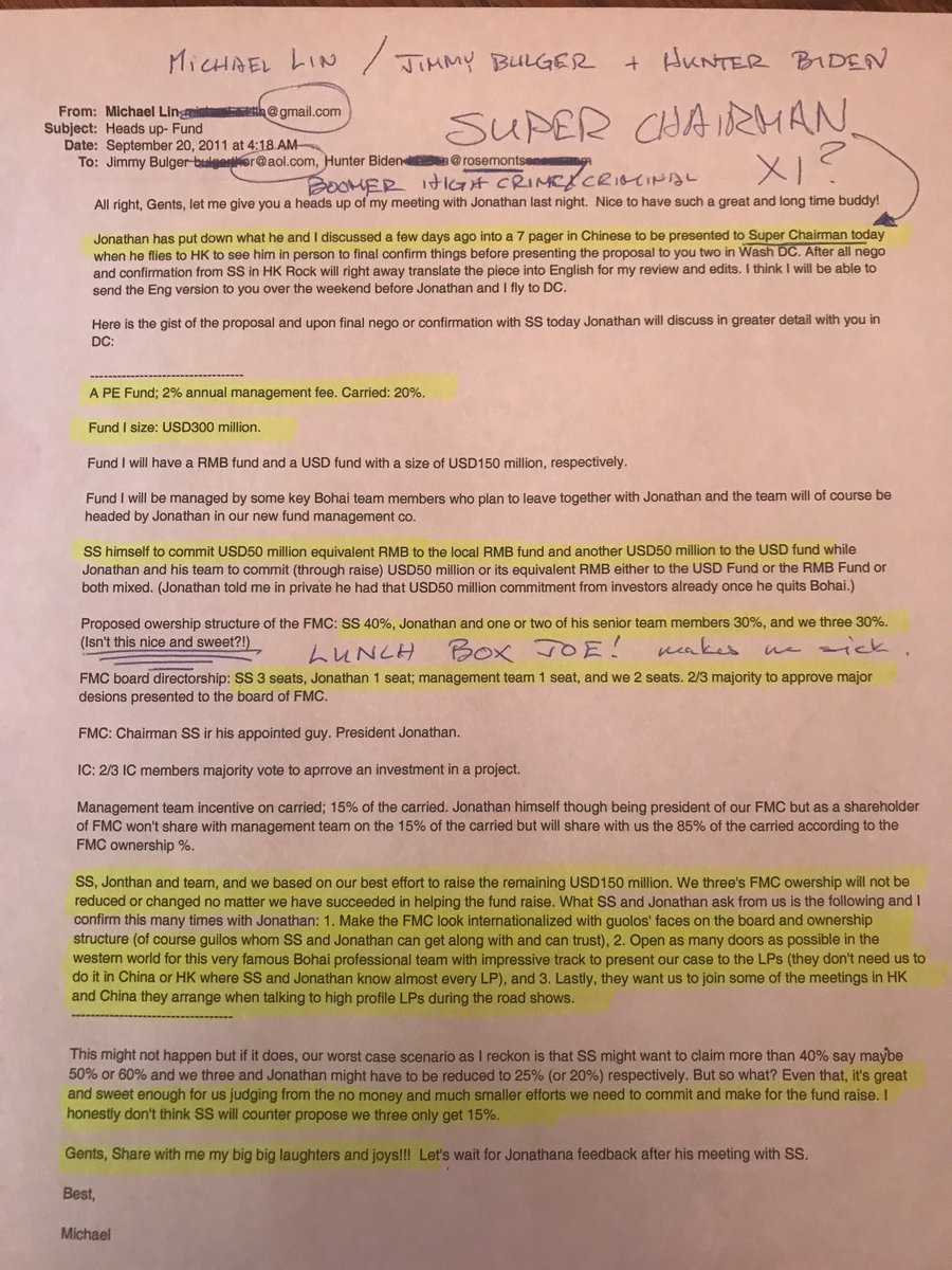 WarRoomPandemic's tweet photo. September 20, 2011
"Gents, Share with me my big big laughters and joys!!!" OR "How they went large"
Blessed by the #SuperChairman, @JoeBiden 's puppet master.
@SEC_Enforcement @FBI @CIA
@USTreasury @BarackObama
#BidenCrimeSyndicate
#BidenCrimeSyndicate #JimmyBulger #CCP https://t.co/G8qDICAPDs