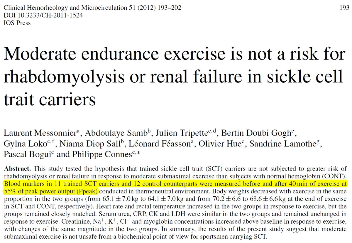 Messonnier et al. (2012) compared responses to a bout of exercise between sickle-cell patients & non-patients. There was no blood pressure, so the meta-analysts entered the data for Na+ at the end of exercise. The non-patients were "exercise" and the patients were the "control."