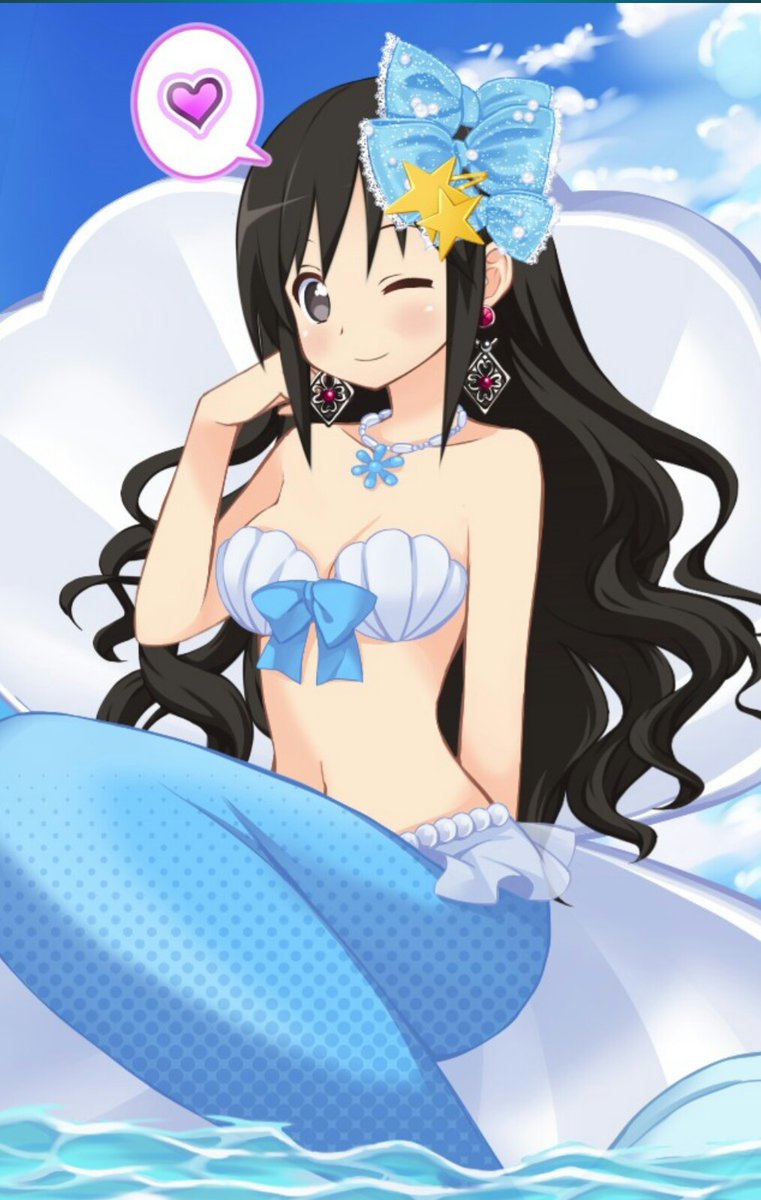 オリジナル人魚2人と人魚な雪ミクと美波&文香。 #これをみた人は青色の