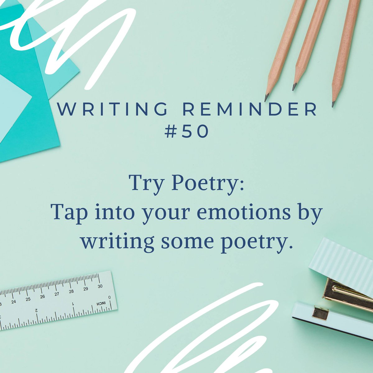 Since I just published a poetry book, it's only fitting that my 50th Writing Reminder is to Try Poetry. 🥰🥰

#writingreminder #writepoetry #trypoetry #writepoems #poem #poems #poemsofinstagram #poetryofig #poetryofig #poetryaustralia #poetryauthor #poetrylover #emotionalpoetry
