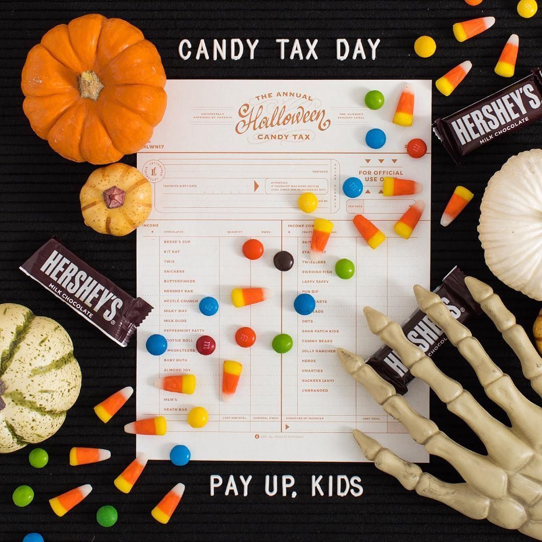 BIABPpodcast's tweet photo. If you let your kids go trick-or-treating tomorrow then remember to teach them about the social contract! Make them fill out a form and take half their candy, reminding them how lucky they are that you let them keep half. https://t.co/wnX7uQsusQ