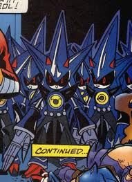 34. My first "mouthed" version of Sniper was in the Archie universe. His original story was that he became Agent Tarot, a member of the Secret Freedom Fighters. He led another part of the SFF which was solely a squad of robots, one being a rogue Metal Sonic Trooper.