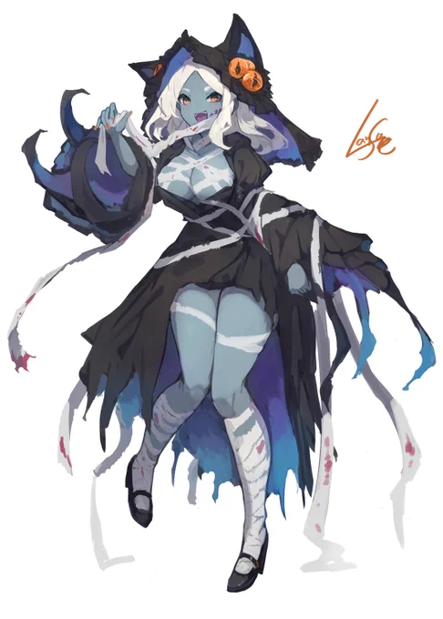 ハロウィーンっぽいイラストを再掲 