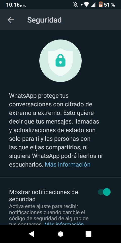 LikeTehuacan's tweet photo. @WABetaInfo Hello friends of wabetainfo I already see the end-to-end encryption https://t.co/TsdVj2ChvO