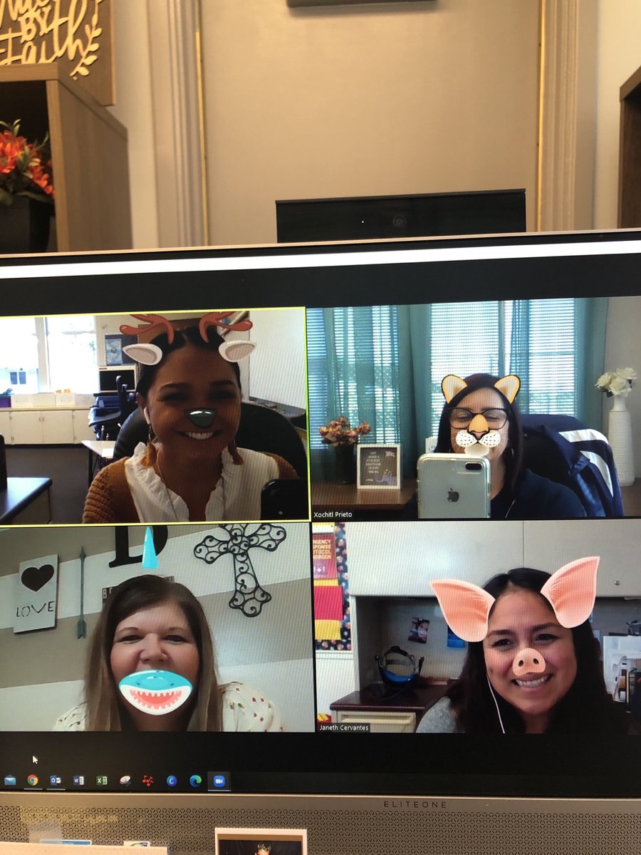 Just trying to make Zoom a little more fun! Love ❤️ laughing with these Ladies. #MtVernonTeam ⁦<a href="/drehererin1/">Erin Dreher</a>⁩ ⁦@MelissaCapilla⁩ ⁦@JanRCervantes⁩