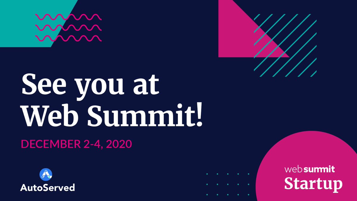 AutoServed's tweet photo. We’re so thrilled to be joining the startup programme at Web Summit this December. Connect with our team via the app during the event – we can’t wait to say hi!
#AutoServed #WebSummit @WebSummit @aimdbi https://t.co/021owcKfOy