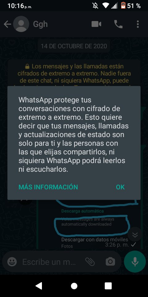 LikeTehuacan's tweet photo. @WABetaInfo Hello friends of wabetainfo I already see the end-to-end encryption https://t.co/ntzTD0D29G