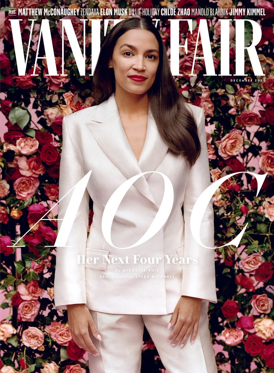 kaaaarrren_'s tweet photo. 🤣 people are BIG MAD that @AOC is wearing a suit by Aliétte for her @VanityFair cover.

Photoshoots provide the clothes for the model to wear for the spread. They don’t actually own the clothes that they wear. Idiots.

Ya’ll are reaching. Stay mad boo 😘 https://t.co/wqRCJ3Bfa8