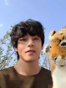 he has a friend tiger too 