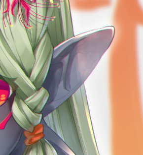 一応、昨日投稿のイラストも今日投稿のイラストも、エルフ耳に血管が透けてるから見てほしい(`、3_ヽ)_ 