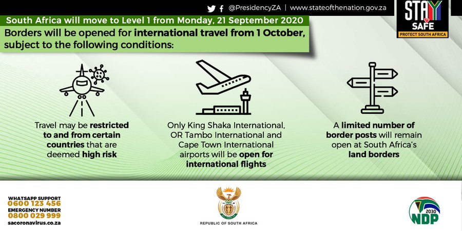 GovernmentZA's tweet photo. Planning to travel? Remember these important conditions under  #AlertLeve1 #Covid19SA #NewNormal @Dotransport
@Tourism_gov_za https://t.co/vunGCdcKX0
