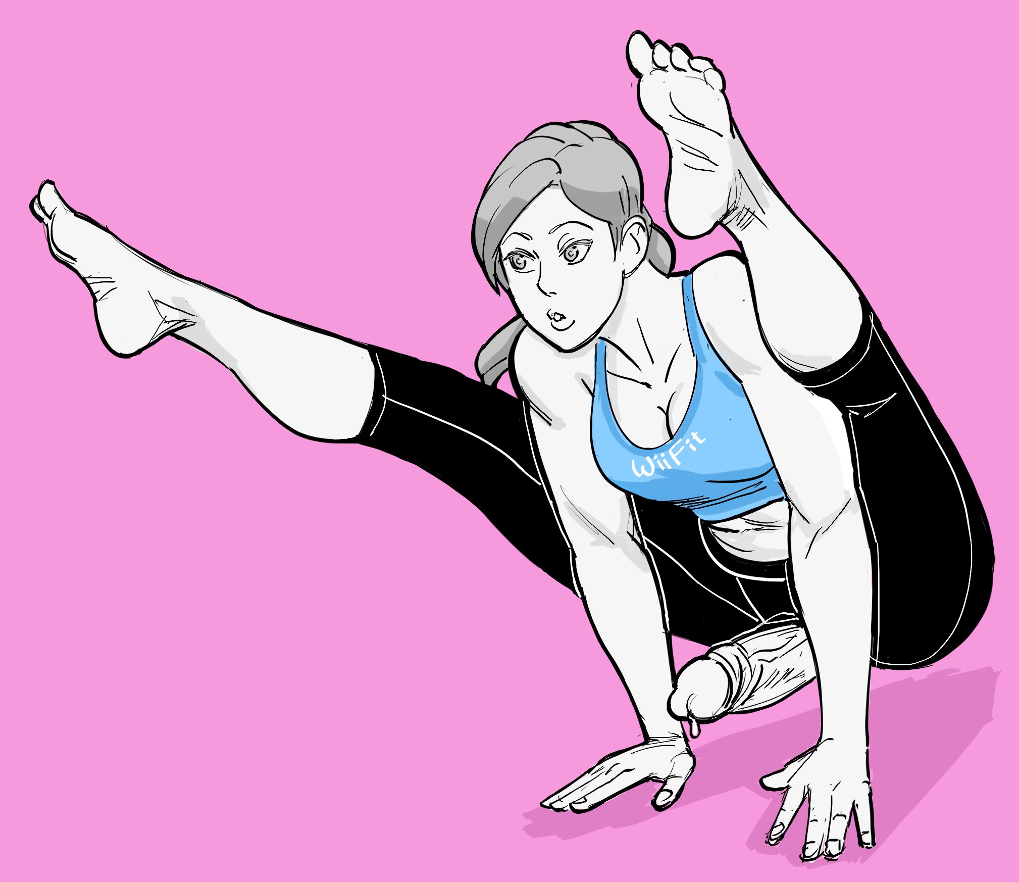 â€œPatreon request: Wii Fit trainer exercising with her futa cock hanging out...