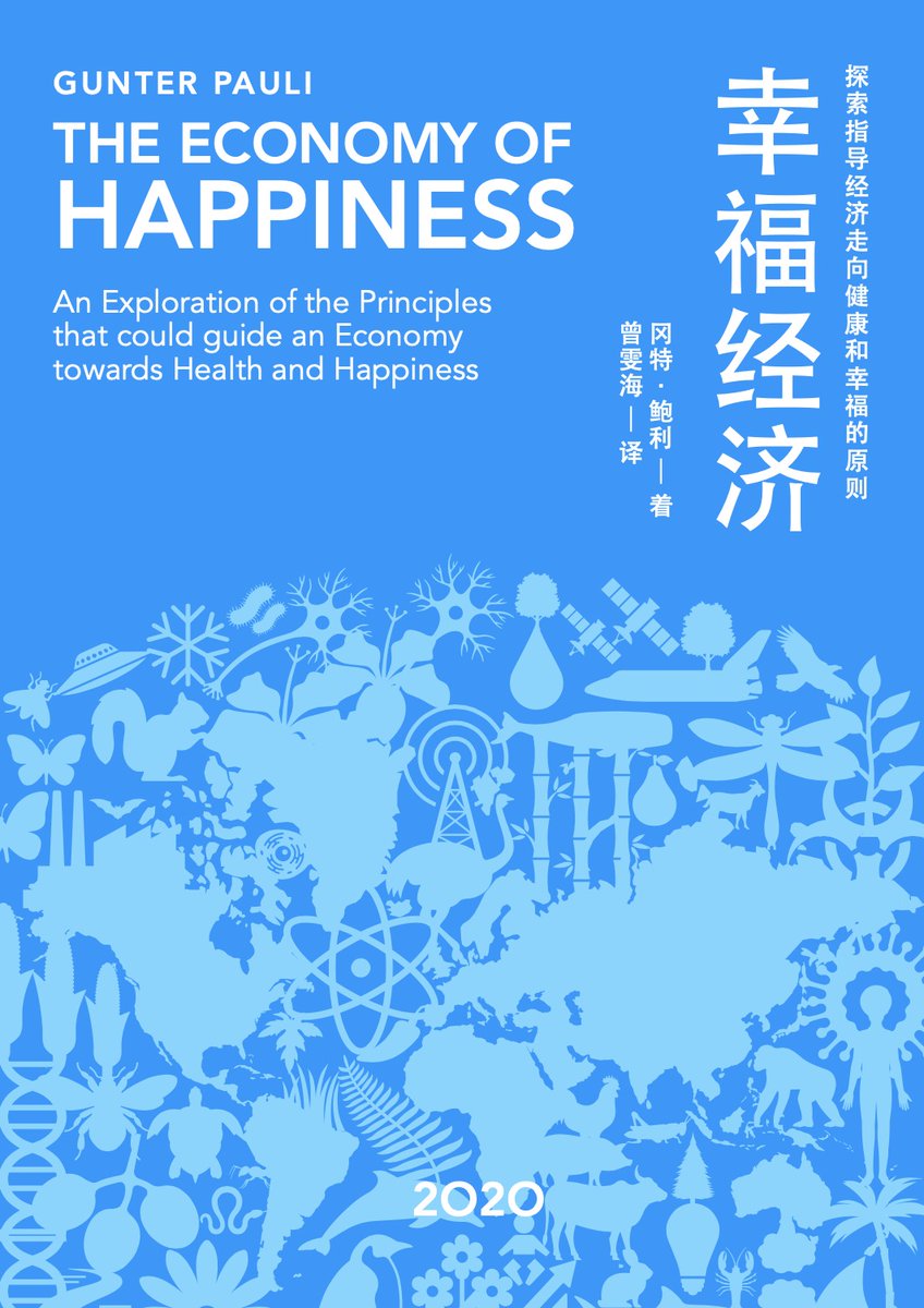 First edition of "The Economy of Happiness" published in #France. Second translation in #Chinese (simplified &amp; traditional) thanks to Sheila &amp; team. I will send 10 copies for free in either simplified or traditional. Write me thru this tweet and let us all create a happy world.