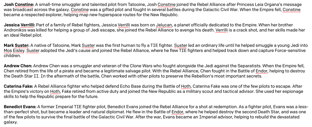 Is VC still a thing in the Star Wars universe? I guess not, because  @JoshConstine,  @jess,  @msuster,  @andrewchen,  @Caterina and  @benedictevans are all fighting with the Rebel Alliance