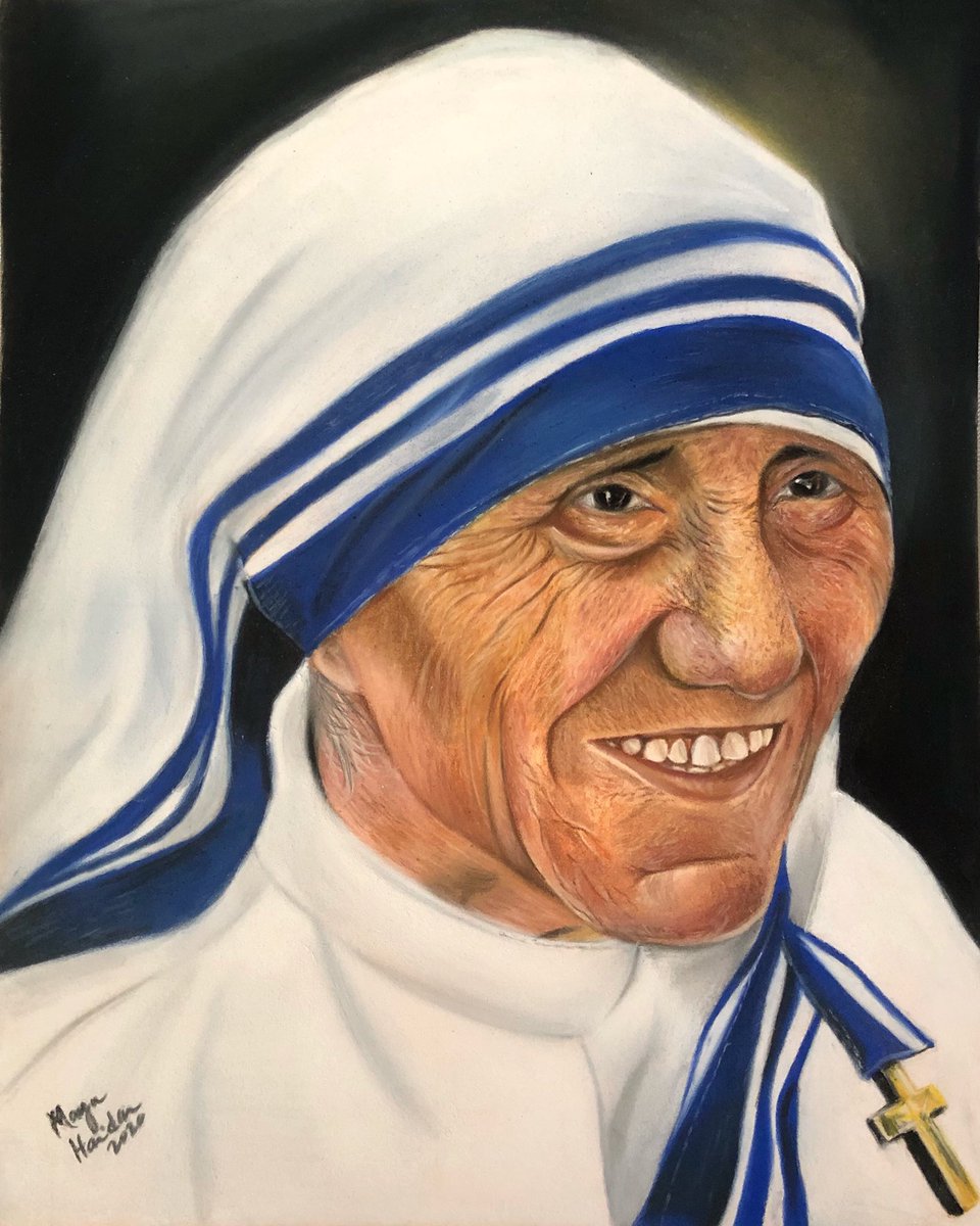 mayahaidar_art's tweet photo. Mother Teresa
Pastel on paper
#MotherTeresa #peace #love #art #pastel #carbothellos #stabilo #artist #Lebanese #lebanon #رسم #ArtistOnTwitter #فن https://t.co/UQeFrZgzYt