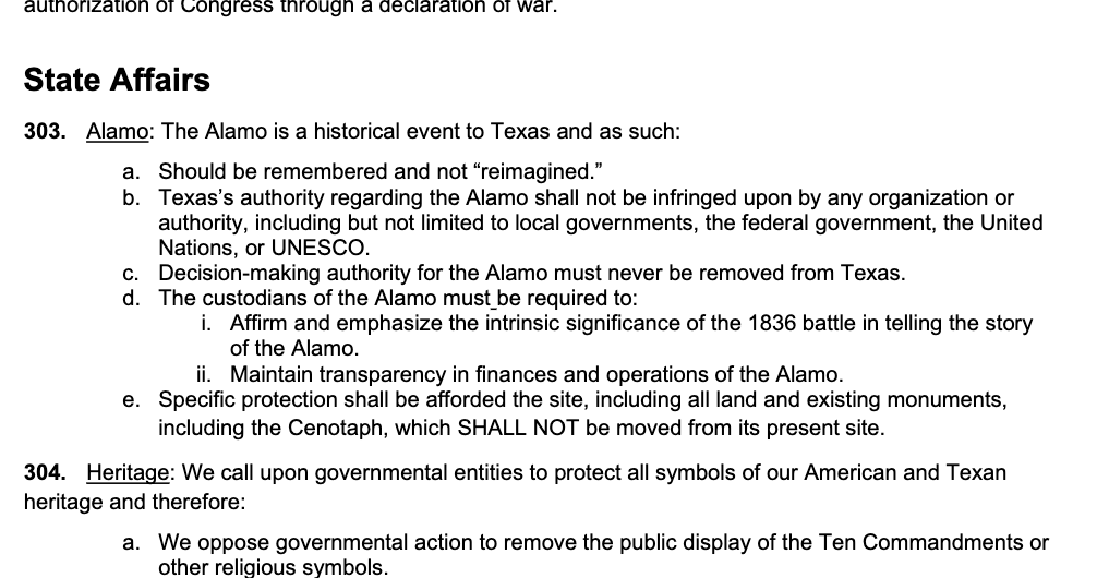 Also they think everyone should remember the Alamo. Good time to remind everyone of my friend's book which is about why everyone should do the opposite of that. The title is: Forget the Alamo. (Pre-order now.)  https://www.penguinrandomhouse.com/books/623832/forget-the-alamo-by-bryan-burrough-chris-tomlinson-and-jason-stanford/