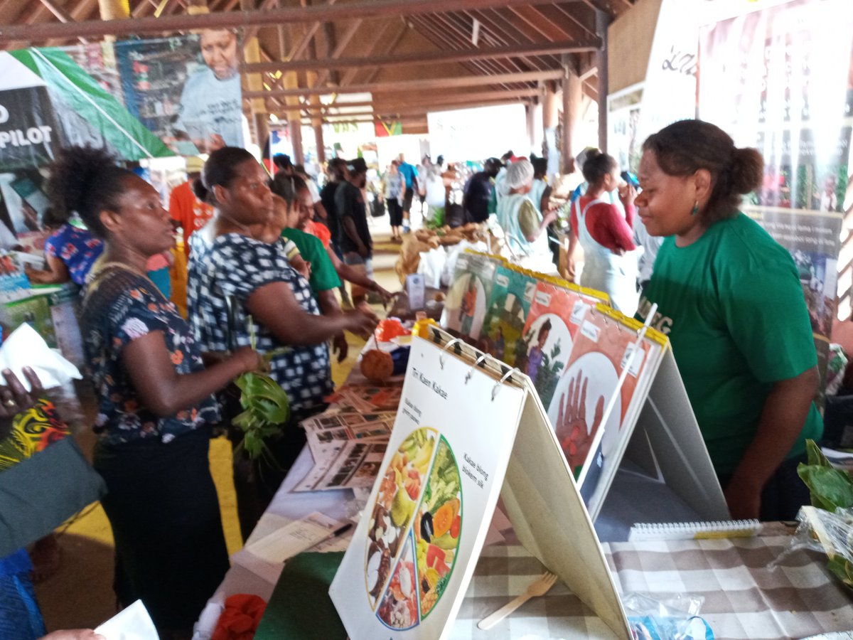 Mothers from communities from Tanna and farmers have come to  Port Vila to display how funding from the New Zealand government has benefited them and their communities.
World Vision is also show casing different tools that are being used to improve the life of children.