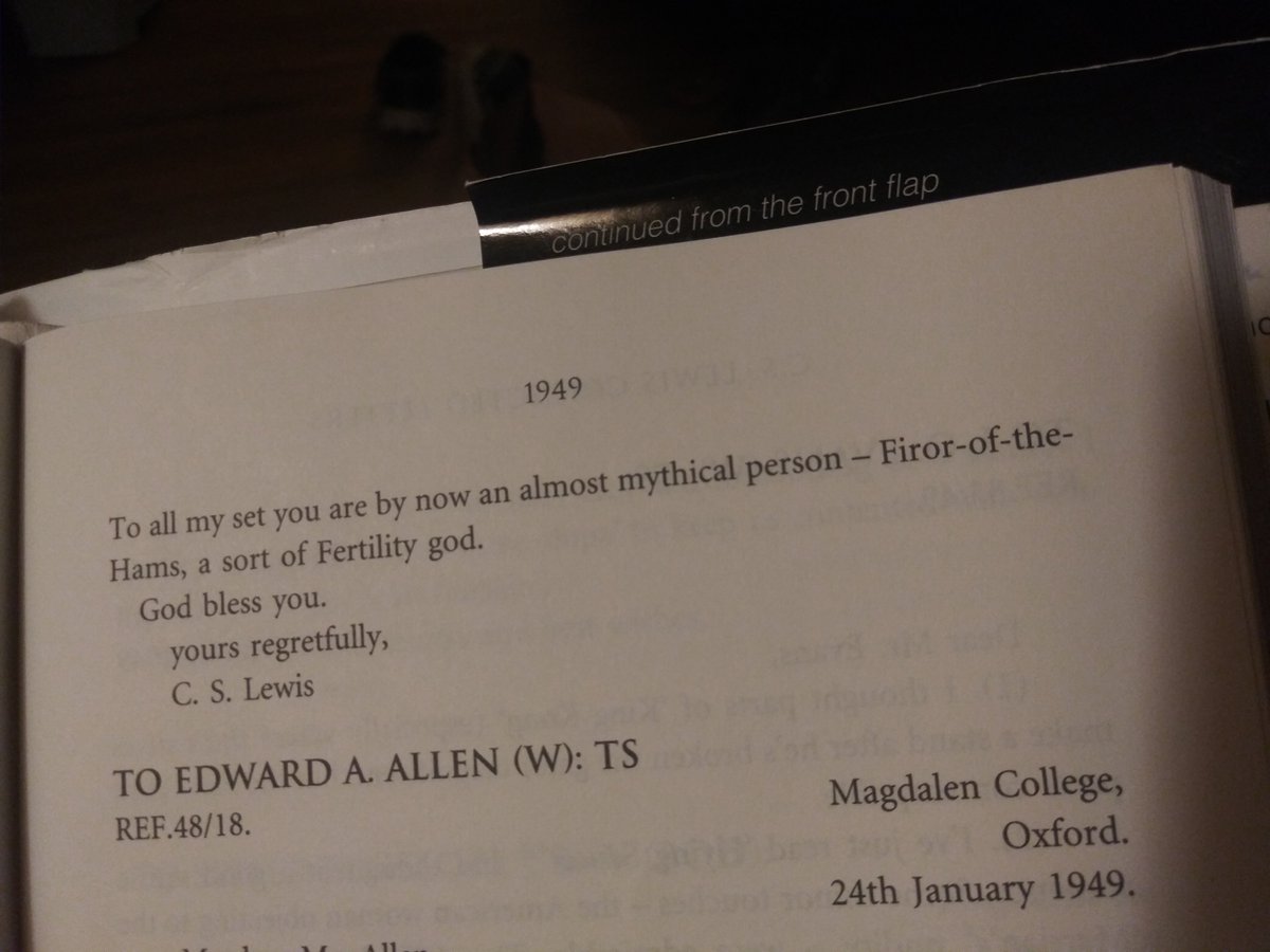 This was Lewis's most poetic expression of his desire to visit Dr. Firor, & where he dubs him  #FirorOfTheHams: