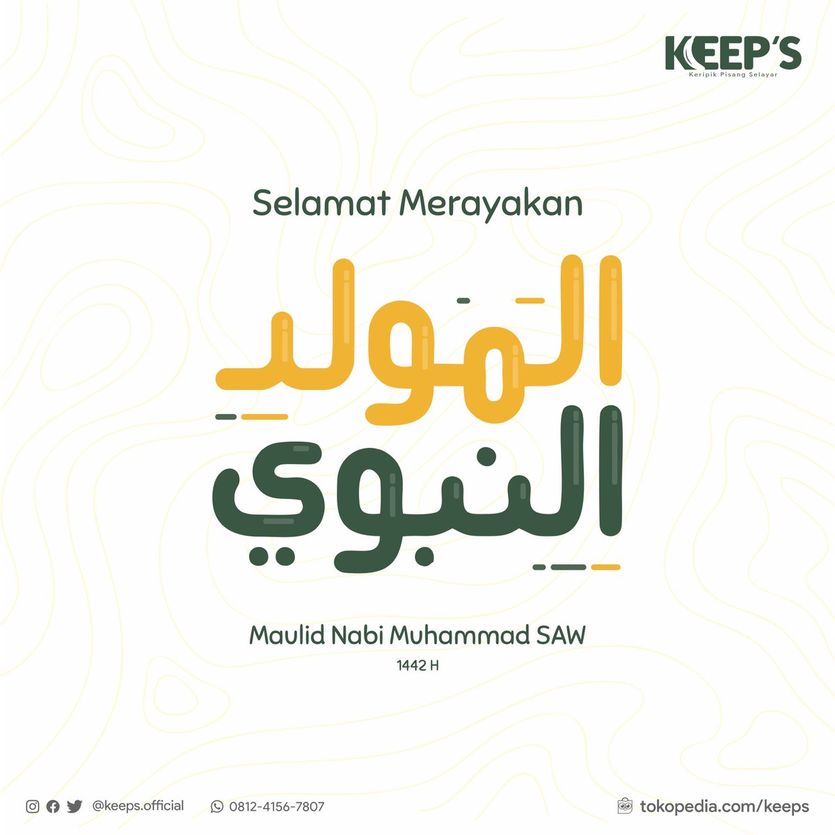 OfficialKeeps's tweet photo. Selamat merayakan Maulid Nabi Muhammad SAW, semoga teladannya mampu kita terapkan dalam kehidupan sehari-hari hingga kini.⁣
⁣
#maulidnabi #muhammad #1442h https://t.co/A64ZAgHm4G