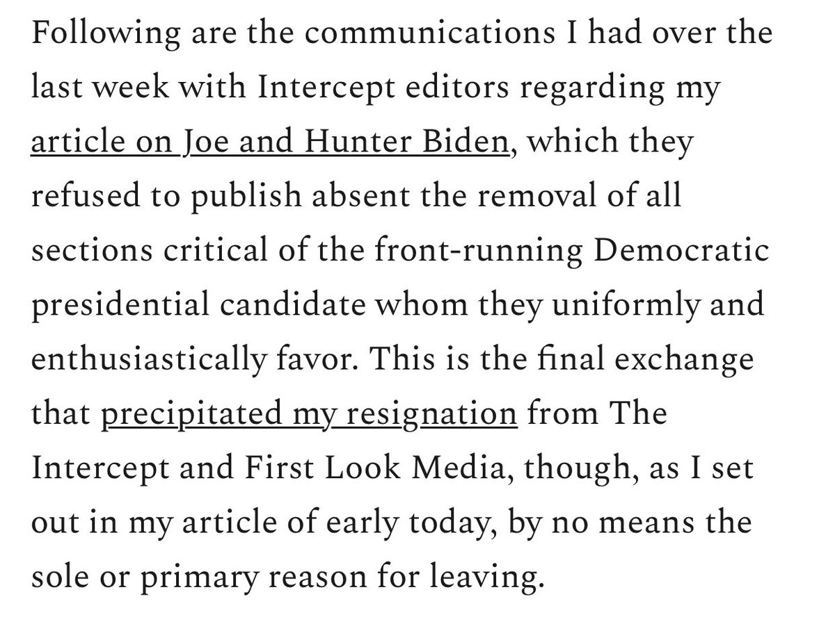 Like in what universe could the column this editor proposes - taking media to task for not forcefully questioning Biden enough - not include any material detailing what Biden should be questioned on. Glenn is clearly, blatantly misrepresenting the exchange.