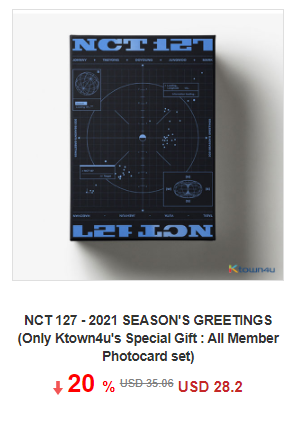 Ktown4u_main's tweet photo. 💝Collaboration x @nctsupportint

- 20% OFF NCT 127 - 2021 SEASON'S GREETINGS 
- Ktown4u's Special Gift : All Member Photocard set

https://t.co/aUuSkm20d8 https://t.co/nR4vgNjJv7