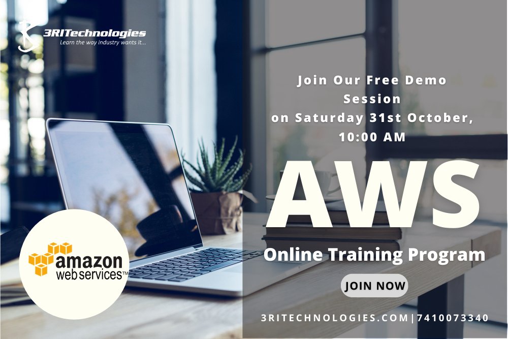 3RITechnologies's tweet image. FREE LIVE WEBINAR, Saturday, 31st-October-2020
Build your Carrer in Aws
Book your seats to learn AWS From Industries Experts with 100% Job Support
Visit us at - zcu.io/sjkr
Call 7410073340
#AWS #awstraining #awstrainingcourse #onlinetraining