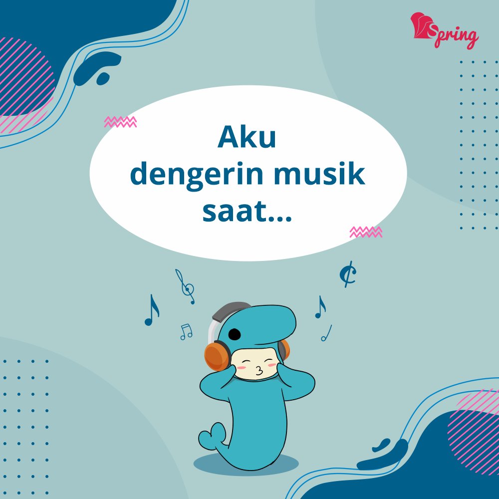 penerbitspring's tweet image. Musik, dinilai dapat membantu meredakan stres, membuat kita merasa menjadi lebih semangat, dan bahkan dapat membantu meredakan nyeri.

Pasti sering dengerin musik kan? Nah, kamu dengerin musik kalau lagi apa?

#penerbitspring
#myspringstory
#novelremaja
#musik