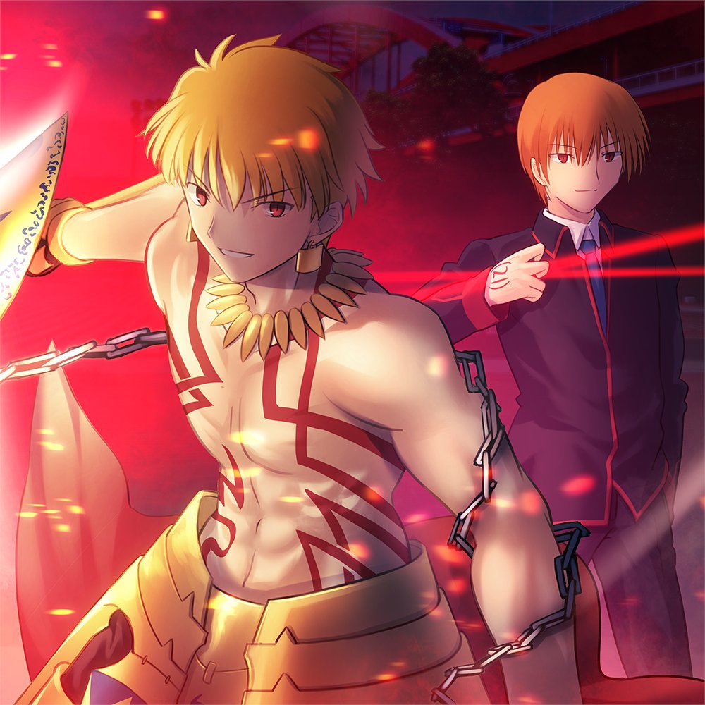 Fgo リトバスの棗恭介とギルガメッシュの仮想契約イラストのリクエストをいただきました しょ り Skeb依頼お気軽にどうぞのイラスト