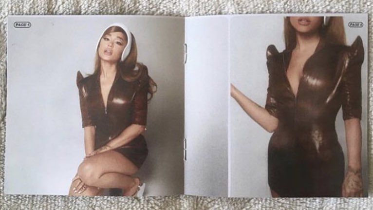 ArianaToday's tweet photo. “thank you to the most loving, incredible fanbase of all time with the ugliest fandom name ever created. seriously. no thank yous for whoever coined the phrase ‘arianators’. you get no thank you. jk. love you all.” — Ariana in her #Positions physical album notes 😭 https://t.co/DLOsO4CuJz