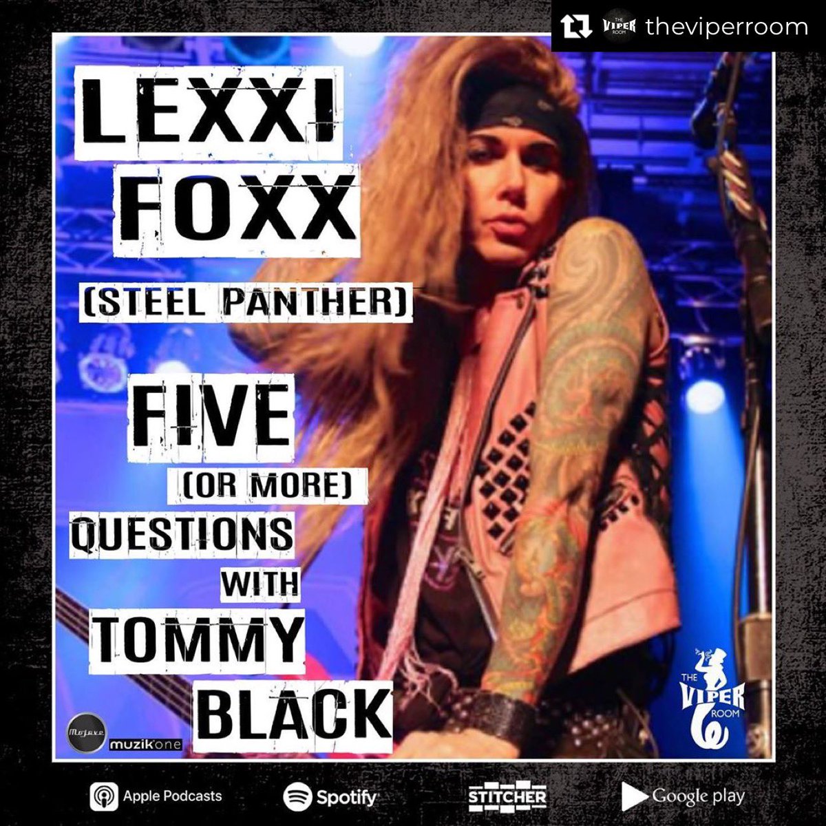 The Viper Room (@theviperroom) on Twitter photo Episode #38 of Five (or More) Questions with Lexxi Foxx from Steel Panther🤘The Viper Room and Steel Panther Present The Halloweenie Ride Livescream 10.31.20
#steelpanther #halloween #viperroom #sunsetstrip <a href="/blasko1313/">Mr. Blasko</a> & <a href="/fatherbadass/">Richie Pinheiro</a> Tickets: bit.ly/HalloweenieRide Episode #38 of Five (or More) Questions with Lexxi Foxx from Steel Panther🤘The Viper Room and Steel Panther Present The Halloweenie Ride Livescream 10.31.20
#steelpanther #halloween #viperroom #sunsetstrip <a href="/blasko1313/">Mr. Blasko</a> & <a href="/fatherbadass/">Richie Pinheiro</a> Tickets: bit.ly/HalloweenieRide
