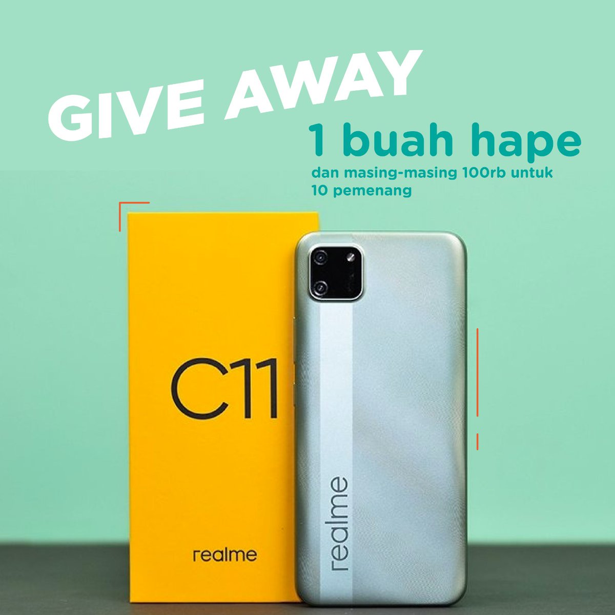 GIVEAWAY UANG 100RB U/ 10 ORANG &amp; 1 BUAH HAPE!

Jangan lupa retweet &amp; follow akun ini ya!

A thread